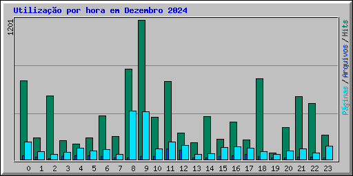 Utiliza��o por hora em Dezembro 2024